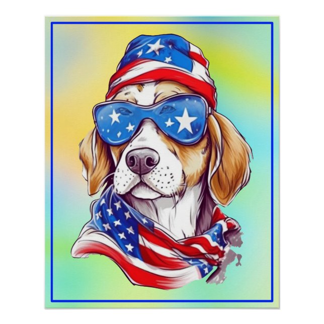 4th Of July Dog Sublimation-66361 Poster (Front)