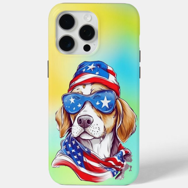 4th Of July Dog Sublimation-66361 Round Clock Case-Mate iPhone Case (Back)
