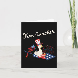 4th Of July Duck Firequacker Patriotic Fourth Of J Card