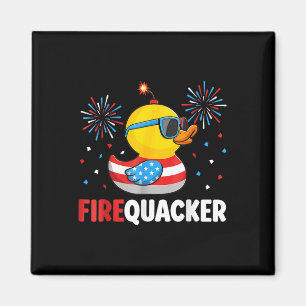 4th Of July Duck Firequacker Patriotic Fourth Of J Magnet