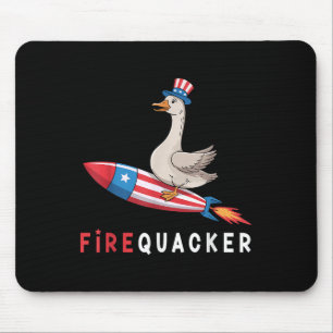 4th Of July Duck Firequacker Patriotic Fourth Of J Mouse Pad