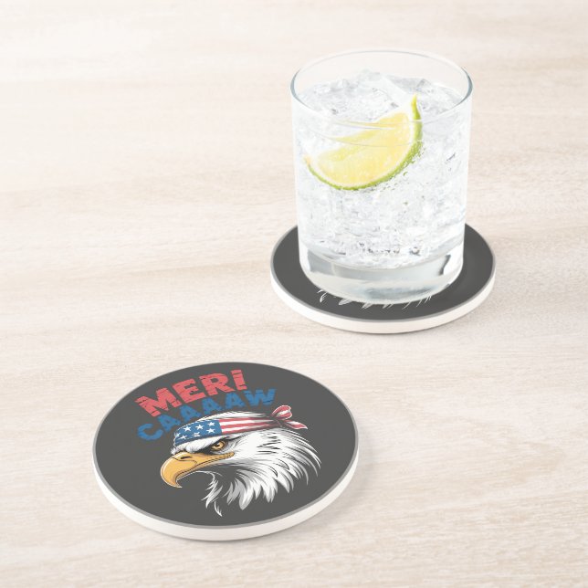 4th Of July Eagle Freedom Patriotic Coaster (Side)