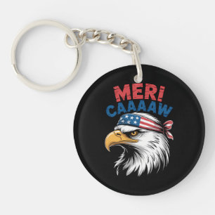 4th Of July Eagle Freedom Patriotic Keychain