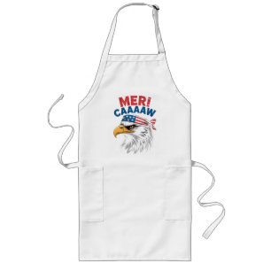 4th Of July Eagle Freedom Patriotic Long Apron