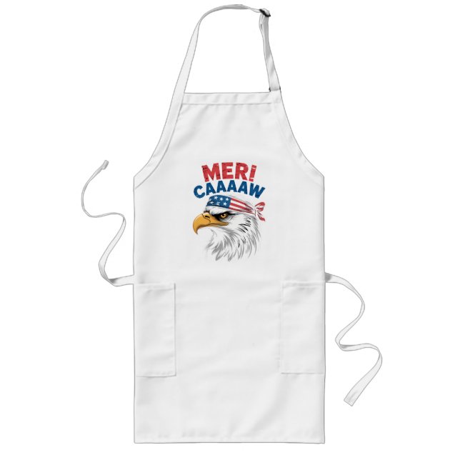 4th Of July Eagle Freedom Patriotic Long Apron (Front)
