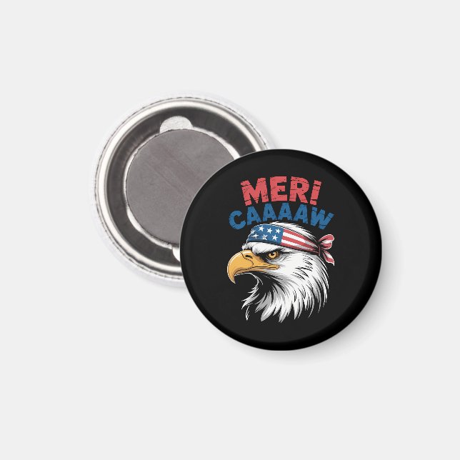 4th Of July Eagle Freedom Patriotic Magnet (Front/Back)