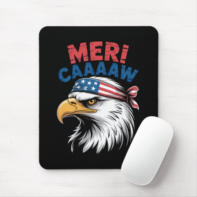 4th Of July Eagle Freedom Patriotic Mouse Pad (With Mouse)