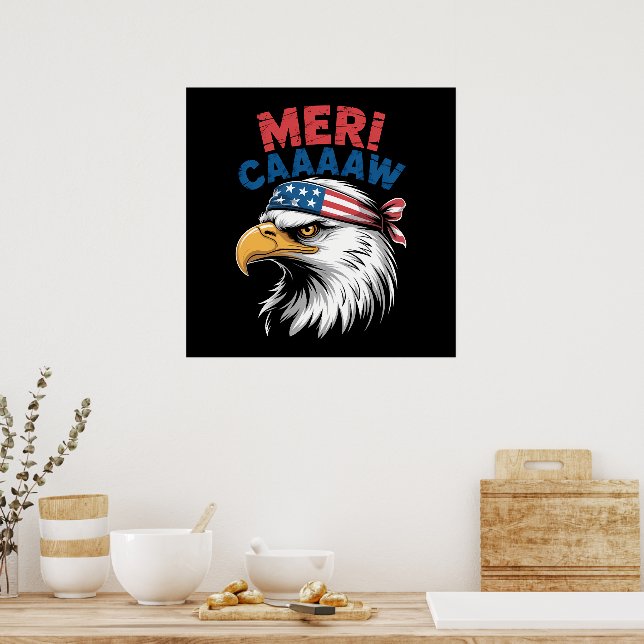 4th Of July Eagle Freedom Patriotic Poster (Kitchen)
