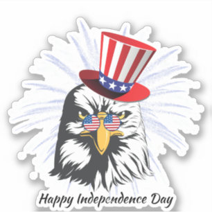 4th Of July eagle Independent Day Usa Flag Glass