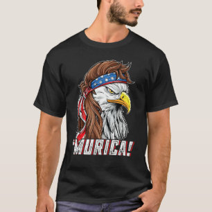 4th Of July Eagle Mullet Murica American Flag Usa T-Shirt