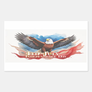 4th of July Eagle – Patriotic Art Design Sticker