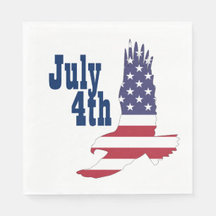 4th of July Eagle, Stars & Stripes Paper Napkins
