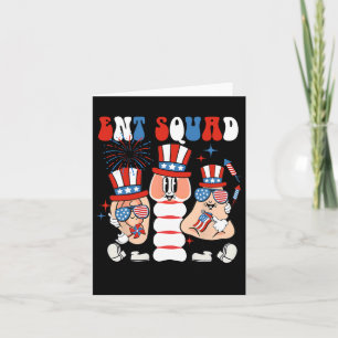 4th Of July Ear Nose Throat Otolaryngology Ent Squ Card
