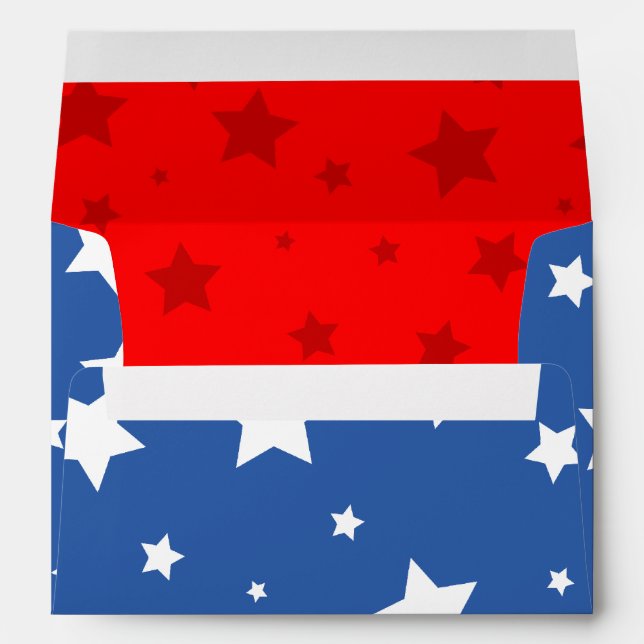 4th of July Envelope A7 American Stars (Back (Bottom))