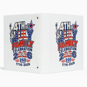 4th of July Family Celebration 2026 250 Years 1776 Binder