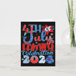 4th of july family celebration 2026 patriotic men card