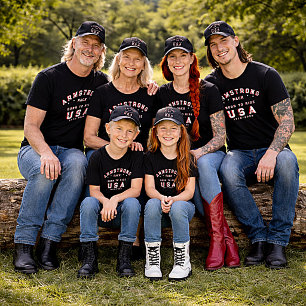 4th Of July Family Photos Born To Ride Red Custom T-Shirt