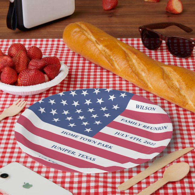 4th of July family reunion paper plate (Picnic)