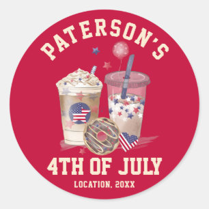4th Of July Family Reunion Party Independance Day Classic Round Sticker