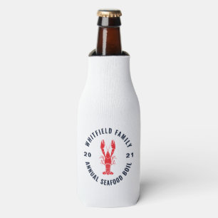 4th of July Family Seafood Crawfish Boil Party Bottle Cooler