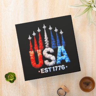 4th Of July Fighter Jets Usa Patriotic Binder
