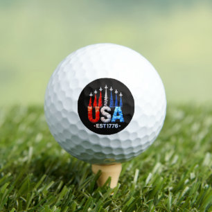 4th Of July Fighter Jets Usa Patriotic Golf Balls