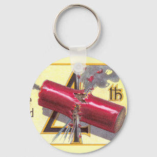 4th of July Firecracker Explodes Keychain