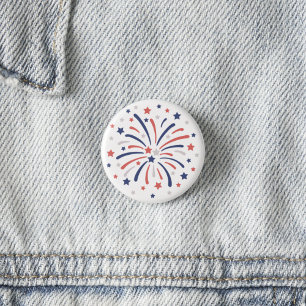 4th Of July Fireworks 1 Inch Round Button