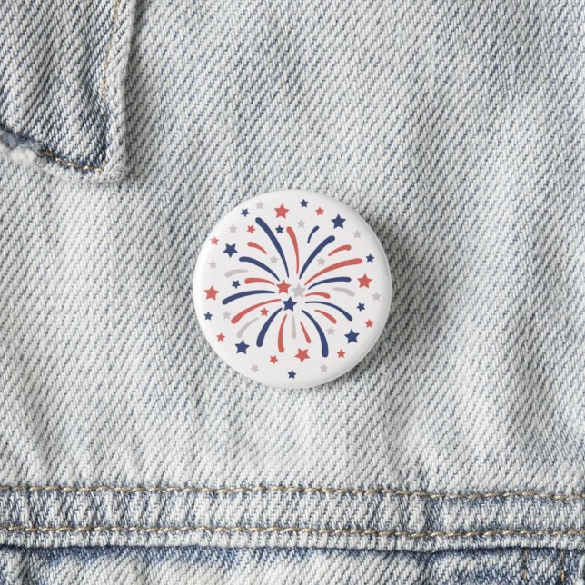 4th Of July Fireworks 1 Inch Round Button (Creator Uploaded)