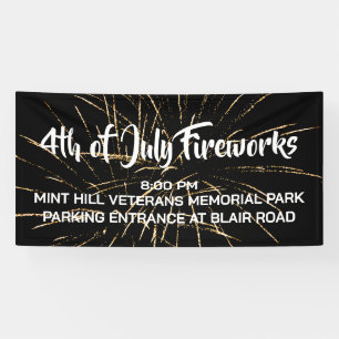 4th of July Fireworks Advertisement Banner 