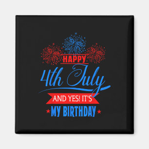 4th Of July Fireworks Birthday Usa American Patrio Magnet