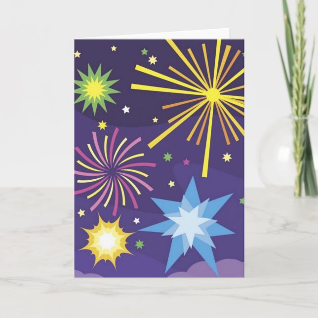 4th of July Fireworks Greeting Card (Front)