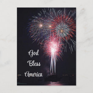 4th Of July Fireworks Holiday Postcard