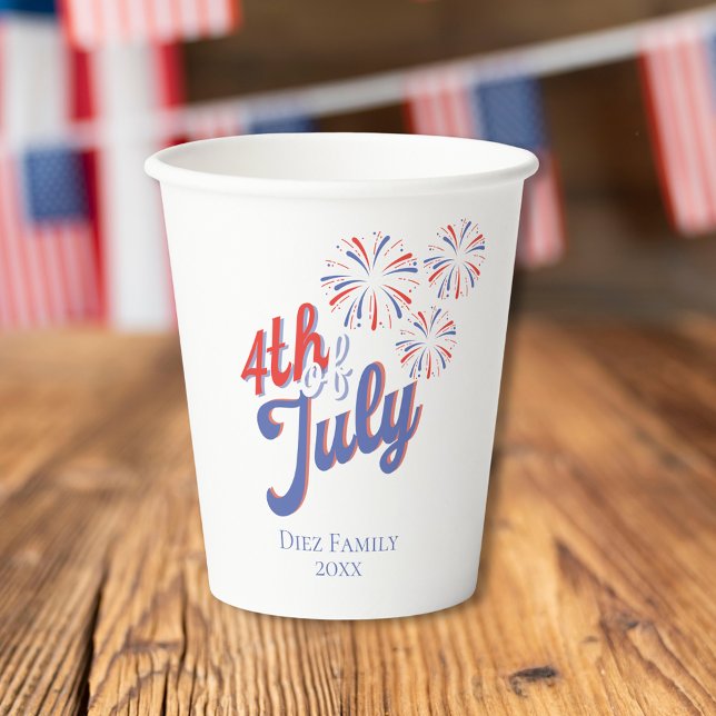 4th of July Fireworks Paper Cup (Creator Uploaded)