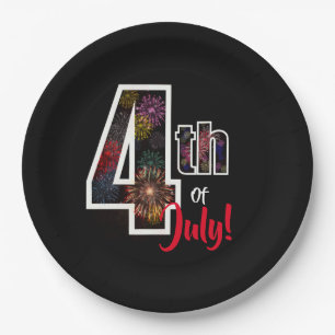 4th of July fireworks Paper Plate