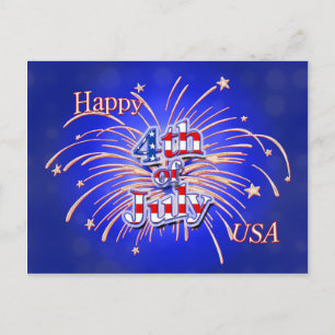 4th of July Fireworks Postcard