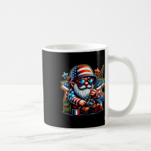 4th Of July Fishing Gnome Patriotic Fishing Lover  Coffee Mug