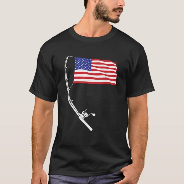 4th Of July Fishing Patirotic Fisherman Military V T-Shirt (Front)