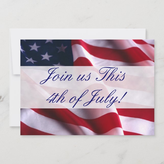 4th of July Flag Invitations (Front)