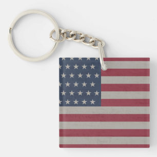 4TH OF JULY FLAG KEYCHAIN