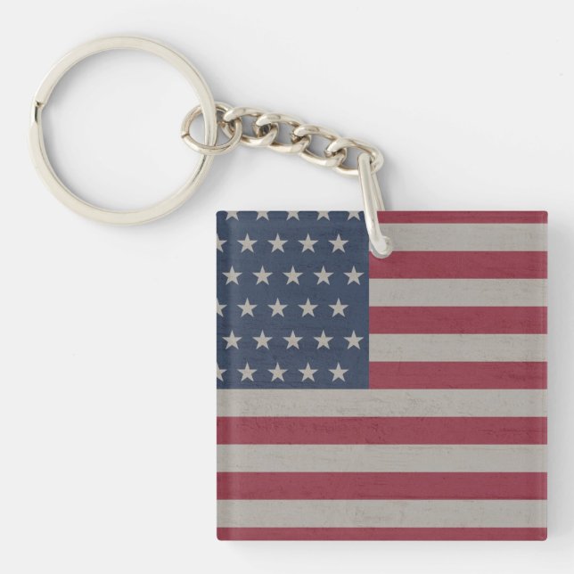 4TH OF JULY FLAG KEYCHAIN (Front)