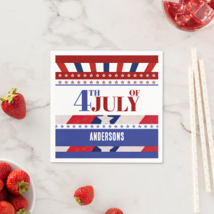 4th of July Flag of America Artsy Custom Napkin
