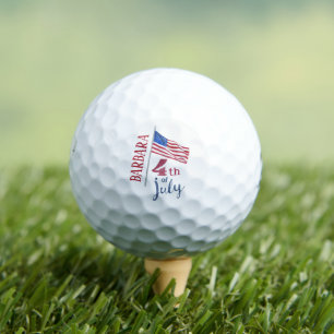 4th of July Flag Personalized Stylish Golf Balls
