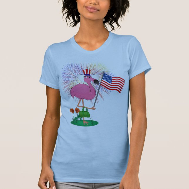 4th of July Flamingo Shirt (Front)