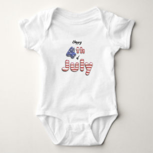 4th of July Foil Balloons Stars Stripes - Bodysuit