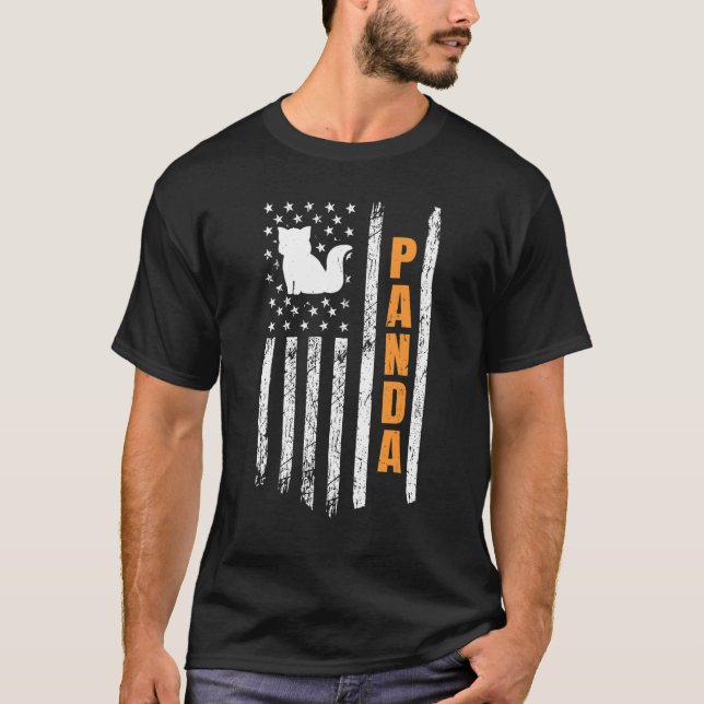 4th Of July For A Patriotic Red Panda T-Shirt (Front)