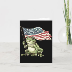 4th Of July Frog Toad Usa Aamerican Flag Fourth Of Card
