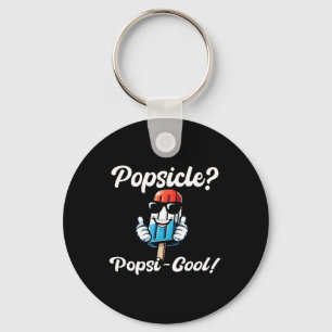 4th Of July Fun Ice Cream American Flag Patriotic  Keychain