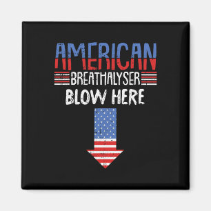 4th Of July Funny American Flag Patriotic Magnet