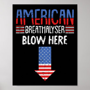 4th Of July Funny American Flag Patriotic  Poster